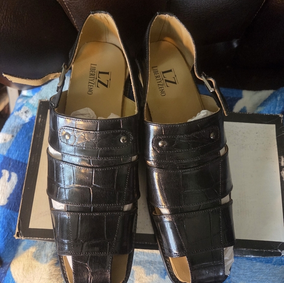 LIBERTYZANO MENS CLOSED TOE SANDALS 11 BLACK - Picture 5 of 13